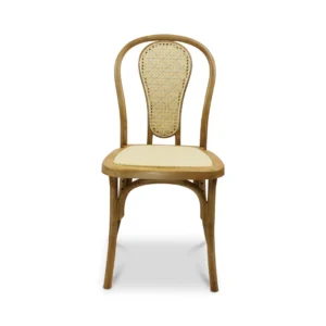 Silla Cibeles Natural de resina para comedor – vista frontal