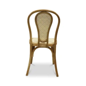 Silla Cibeles Natural de resina para comedor – vista trasera