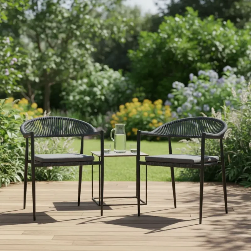 silla-cozumel-negra-ambiente Silla Cozumel Negra de metal para exteriores – ambiente