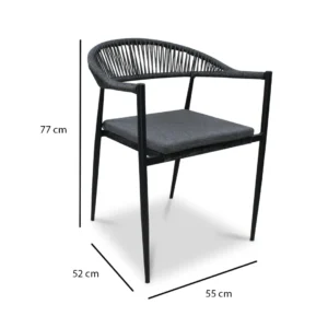 silla-cozumel-negra-medidas Silla Cozumel Negra de metal para exteriores – medidas