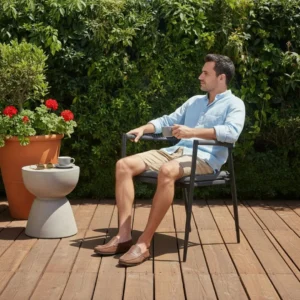 silla-cozumel-negra-persona Silla Cozumel Negra de metal para exteriores – persona