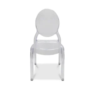 Silla Ghost transparente de plástico - vista frontal