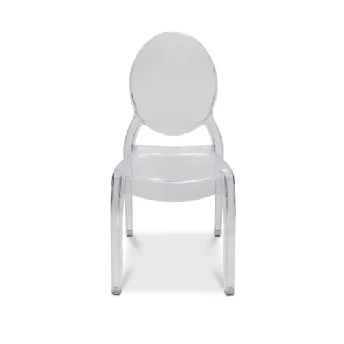 Silla Ghost transparente de plástico - vista frontal