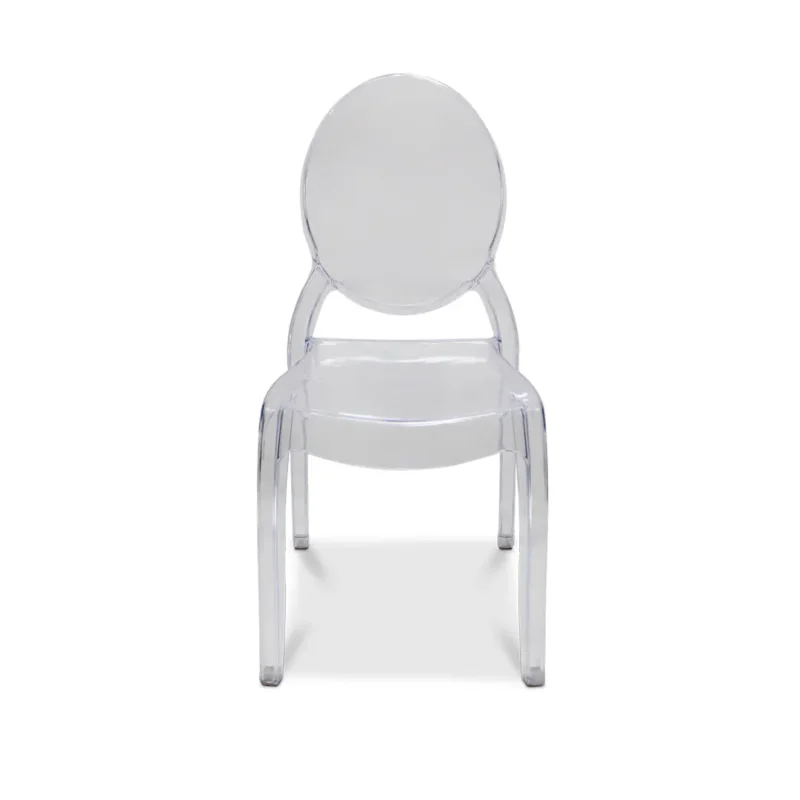 Silla Ghost transparente de plástico - vista frontal