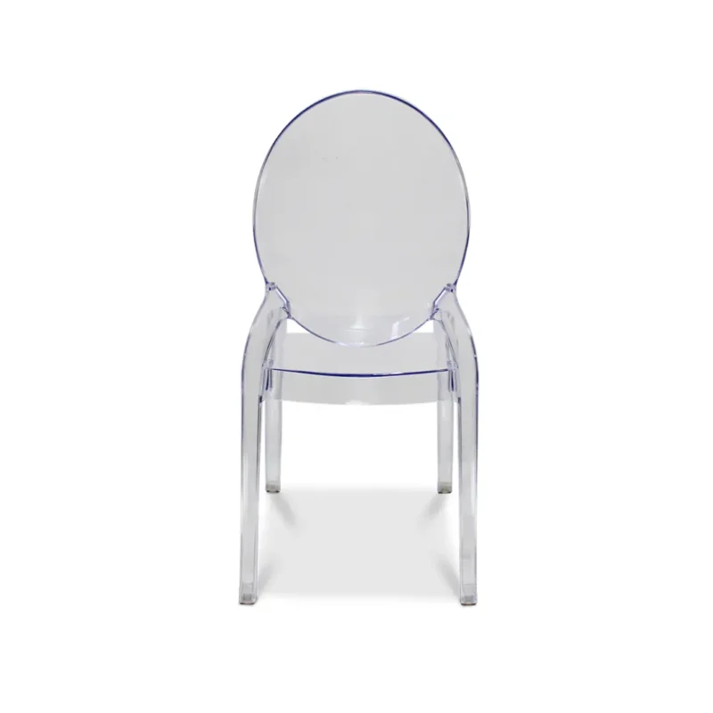 Silla Ghost transparente de plástico - vista trasera