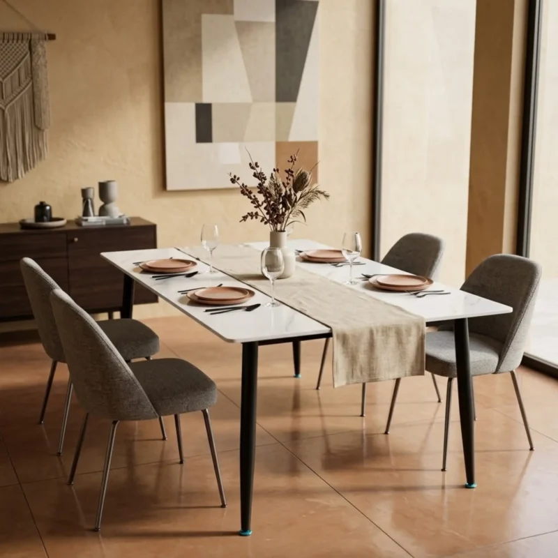 Mesa Rectangular para Comedor 150x90 cm blanca