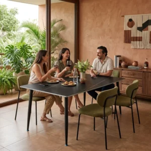 mesa-rectangular-comedor-negra-02 Mesa Rectangular para Comedor 150x90 cm negra